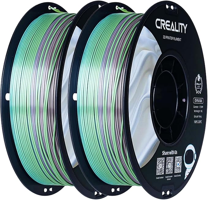 Creality PLA Filament 1.75mm Rainbow, 3D Printer Filament, 1.0kg (2.2lbs) Spool, No Warp Enhanced Toughness, Dimensional Accuracy ±0.03mm Printing Filament, for 3D Printers (Rainbow)