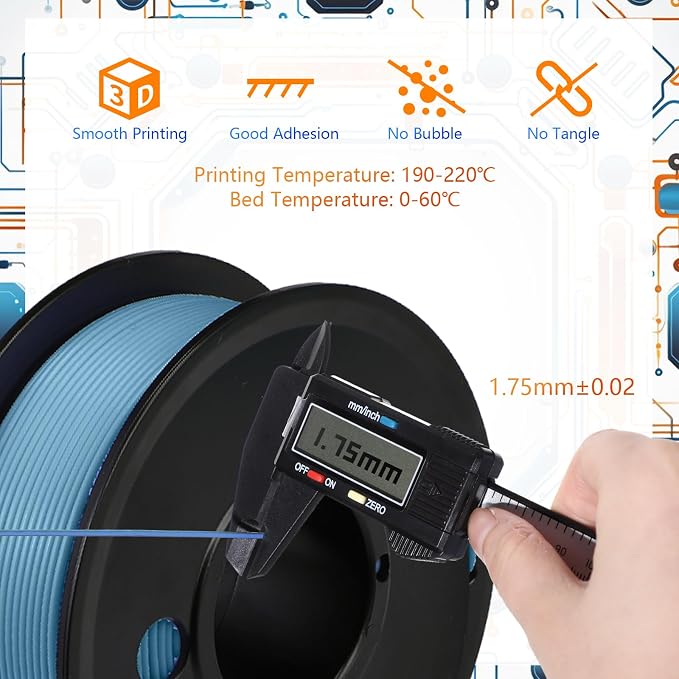 Pangda 3D Printer Filament Pla Bundle 1.75mm Multicolor, ±0.02mm Dimensional Accuracy, 3D Printing Filament for DIY Projects, Holiday Crafts(1.5 kg,Dark Color)