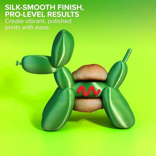 Polymaker Panchroma Silk PLA Filament 1.75mm for 3D Printing, 1kg, Green | Neatly Wound, High-Gloss Finish PLA, Easy Print & Smooth Feeding, Compatible with Bambu Lab & Most 3D Printers