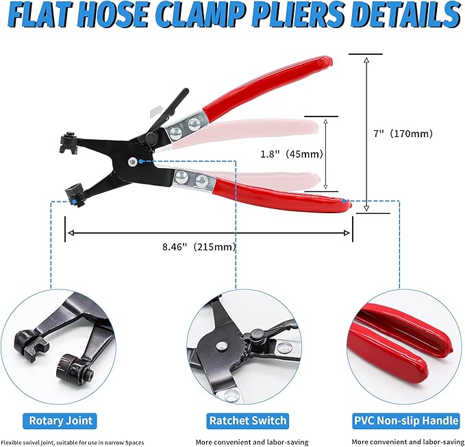 130Pcs 6-25mm Spring Band Hose Clamps With 6 Pack 17-19mm T-Bolt Hose Clamp