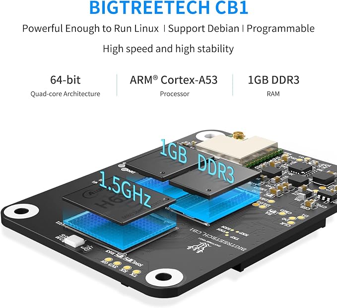 BIGTREETECH CB1 V2.2 Core Control Board 1GB DDR3 RAM Motherboard Support HDMI5 Klipper/Debian for Manta/M4P/M5P/M8P, PI4B Adapter V1.0, Raspberry-pi 4 3D Printer Board
