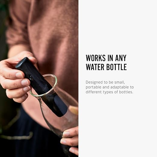 Black + Blum Charcoal Water Filter Sticks | Charcoal Filter Hydration Old Japanese Tradition, Lasting 6 Months Each, Wood Black (1 Piece)