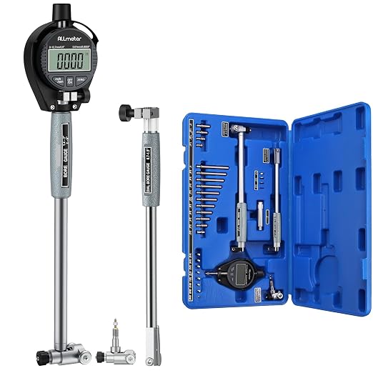 Digital Bore Gauge 0.7"-6",Small Bore & Engine Cylinder Measuring Tool LCD Indicator,23 Anvils,Dual Measuring Rods,0.0005" Resolution,6" Depth for Motorcycle,ATV,Automotive & Hydraulic Bores