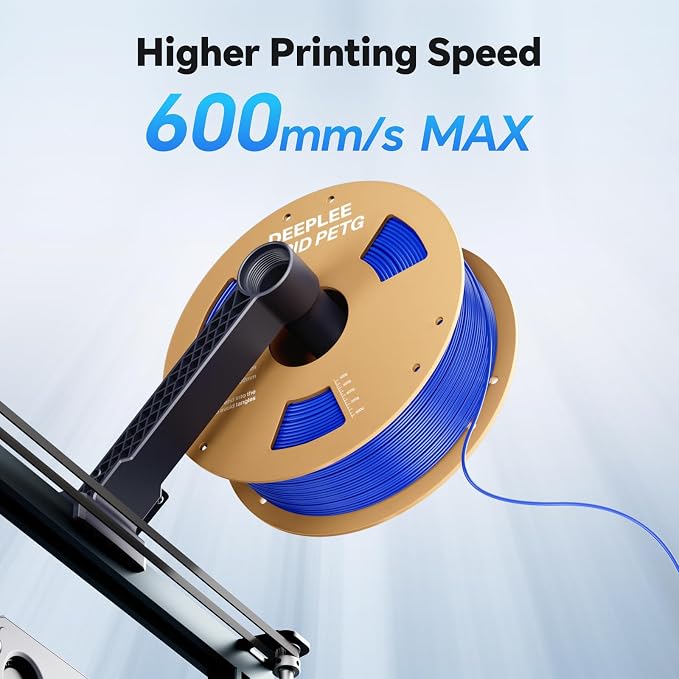 Rapid PETG Filament 1.75mm, High Speed PETG 3D Printer Filament Up to 600 mm/s, Dimensional Accuracy +/- 0.02 mm, Fits for Most FDM 3D Printers, 1kg Brown