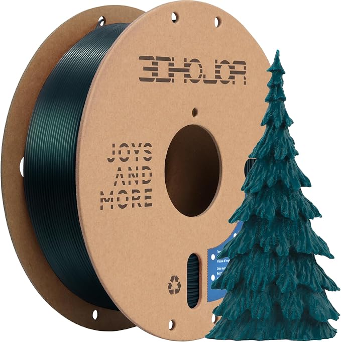 3DHoJor PLA Pro (PLA+) Filament 1.75mm, 3D Printer Filament, Cardboard Spool, Dimensional Accuracy +/- 0.03 mm - Green, 1kg