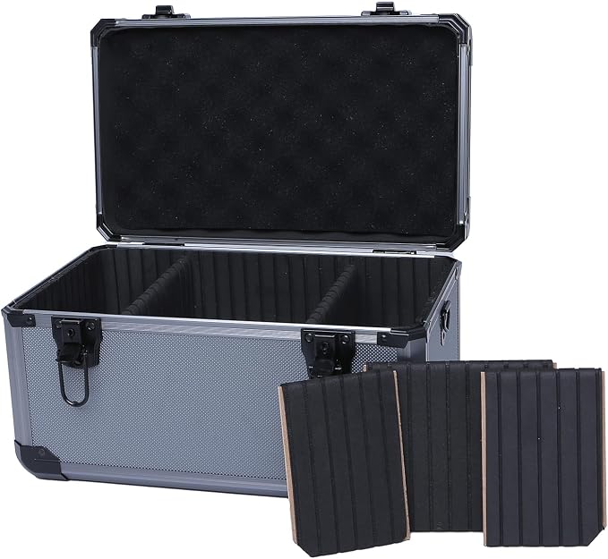 14in Reinforced Aluminum Hard Case with DIY Customizable Interior Dividers (14 x 7.9 x 7.3in Interior)