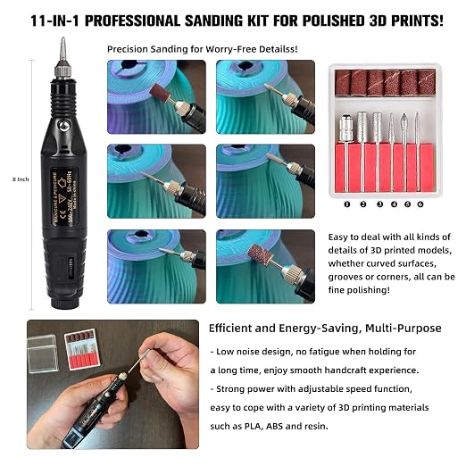 3D Printing Tools Kit, Essential 3D Printer Accessories with Wooden Toolbox | Include Nozzle Cleaning Kit, 3D Print Glue, Lubricant Grease for 3D Printing Maintenance