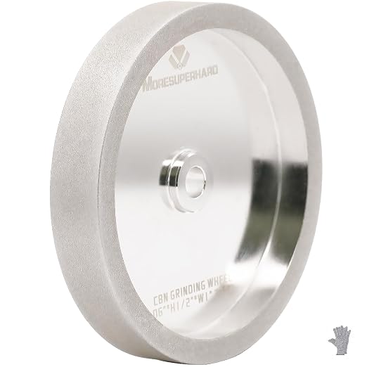 CBN Grinding Wheel 6 Inch 320 Grit, 1" Wide, 1/2" Arbor, for HSS Tools, Lathe Chisels & Woodturning Tools, Fits 6-Inch Bench Grinders(320 Grit)