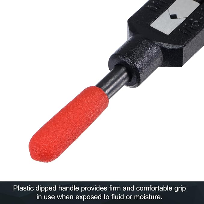 uxcell Adjustable Tap Wrench Handle for 1/16"-1/4" (UNC/UNF) / Metric M1-M8 Taps, Thread Tap Holder Reamer Hand Tapping Tool for Machinist Repair with Plastic Dipped Handle