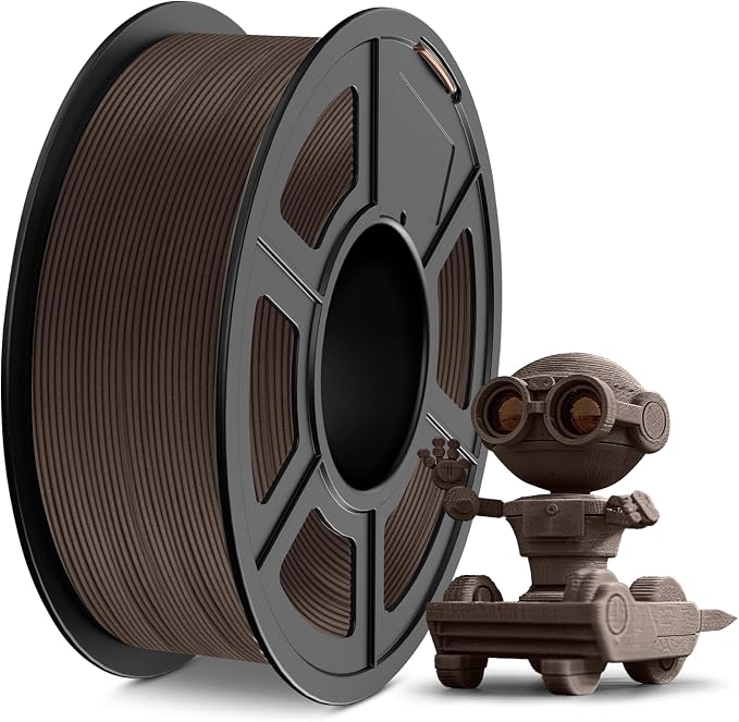 TECBEARS Wood Filament PLA - Dimensional Accuracy +/- 0.03mm, Fit Most FDM 3D Printers, 1kg Spool (2.2lbs), Walnut Wood PLA