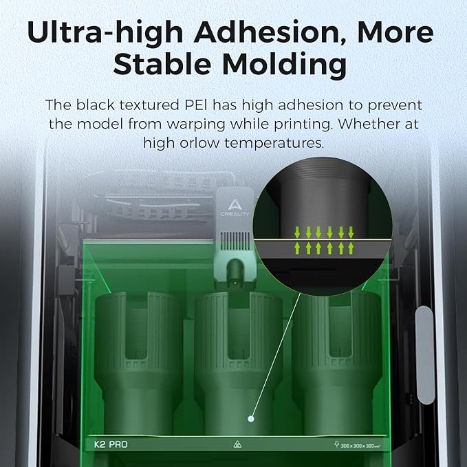 Creality K2 Pro Build Plate, 325×310 mm K1 Max PEI Coating Spring Steel Magnetic Bed, K2 Pro Upgrade Printing Plate, Double Sided Frosted Textured Build Plate for Creality Ender 3 V3 Plus 3D Printer
