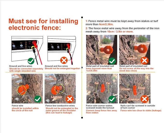 30 Miles/48km Solar Electric Fence Charger,15W Solar Powered Fencer with Adjustable 6KV to 12KV Output (0.3J-1.5J),Battery Level LCD Display,All-Weather Kit for Livestock,Deer,Farm,Yard