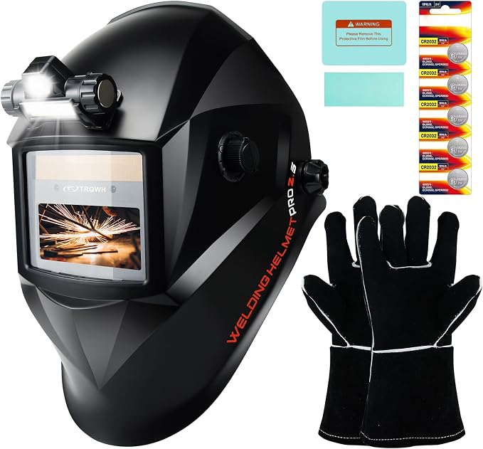 TRQWH Portable Welder Machine 110V ARC Handheld Welder & Auto Darkening Welding Helmet
