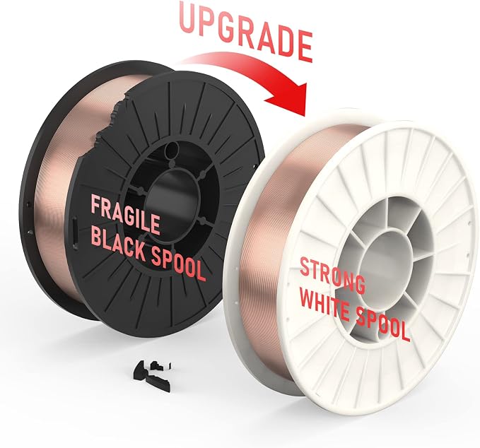 YESWELDER MIG Welding Wire, ER70S-6 Solid Carbon Steel, .030 Inch 10LB (0.8mm 4.5kg), High Feedability Strong ABS Plastic Spool MIG Wire
