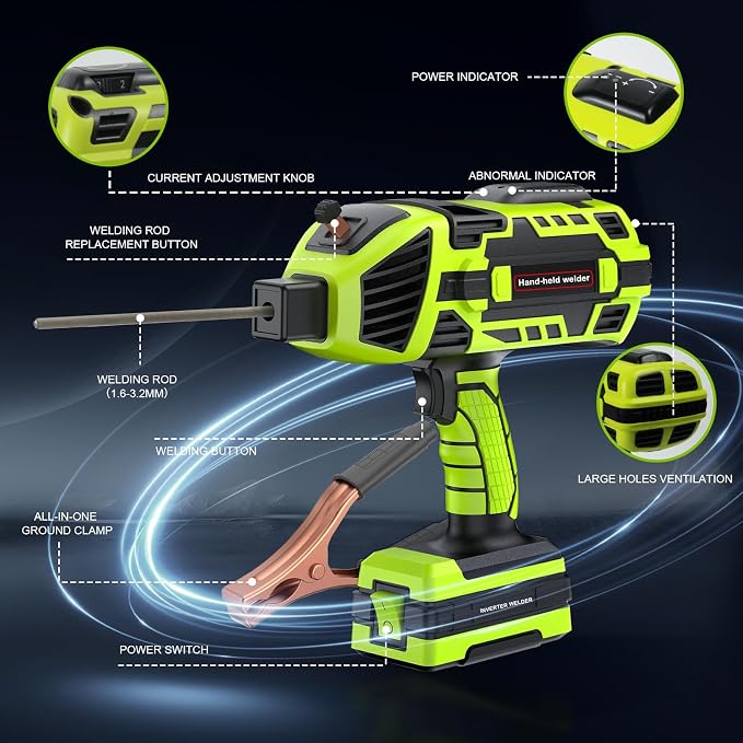 TRQWH Auto Darkening Welding Helmet & Portable Welder Machine 110V ARC Handheld Welder