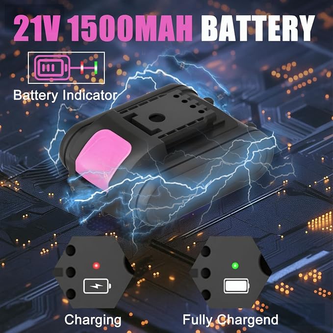 GardenJoy 20v Cordless Drill Set, Power Electric Kit 2 Batteries With Charger 30Nm 2-Speed 3/8" Keyless Chuck 24+1 Torque Drill Driver screwdriver Bits with LED Electric Work Light for Women DIY