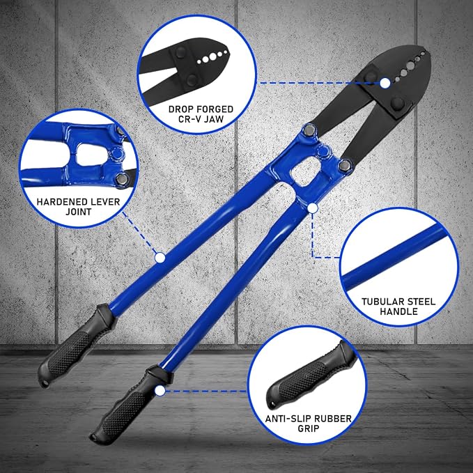 Wire Rope Crimping Tool, 24 Inch Hand Swaging pliers, 5 Cavity 1/16" 3/32" 1/8" 5/32" 3/16", Crimping Tools for Copper and Aluminum Oval Sleeves and Stop Sleeves