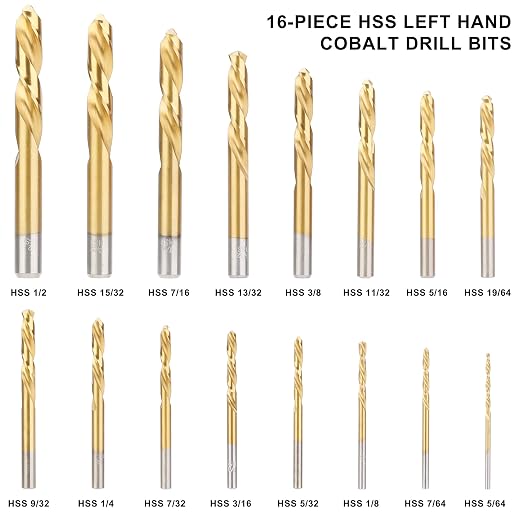 49PCS Screw Extractor Drill Bit Set, Nut Remover Set, Multi-Spline Screw Extractors. Spiral Screw Extractors Left Hand Cobalt Drill Bits