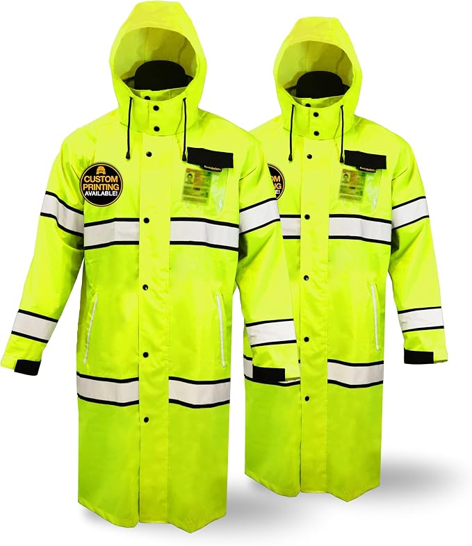 KwikSafety - Charlotte, NC - TORRENT Rain Jacket & Trench Coat ANSI OSHA Class 3 High Visibility Jacket Hi Vis Rain Gear
