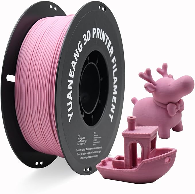 Matte PLA Filament, 1.75mm, 3D Printer Filament, 1kg, Dimensional Accuracy +/- 0.02mm, Cherry Blossom Pink