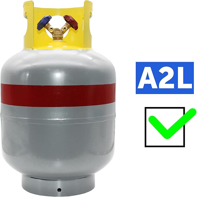 Flame King 50LB A2L Refrigerant Recovery Cylinder Tank, 400 PSI, Dual Y-Valve Liquid/Vapor, Heavy-Duty Steel, HVAC Recovery & Storage