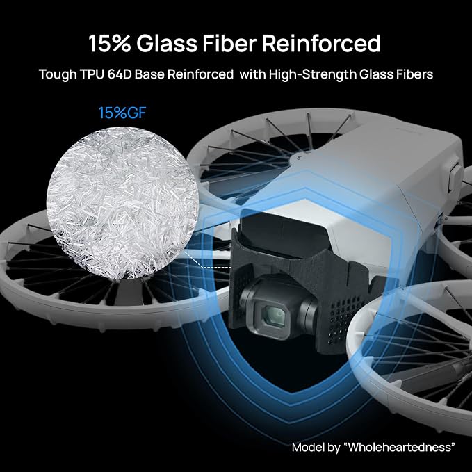 Siraya Tech Fibreheart TPU-GF 3D Printer Filament, Glass Fiber Reinforced TPU, Ultra Low Warp & Easy to Print, High Impact Resistant, Vibration Damping, Tough 64D Engineering Material (Black, 1kg)