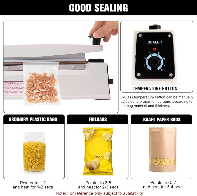 16 Inch Commercial Impulse Bag Heat Sealer Machine | Heavy duty manual bag sealer with 3mm wide seal strip & aluminum body. Fast and durable for mylar, plastic & shrink bags.