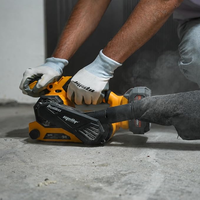 Brushless Cordless Belt Sander Compatible with Dewalt 20V Battery(Tool Only), 3x18in Power Sander, 6-Speed, 1247 SFPM, Lock-on Button, Dust Bag & Vacuum Adapter for Woodworking