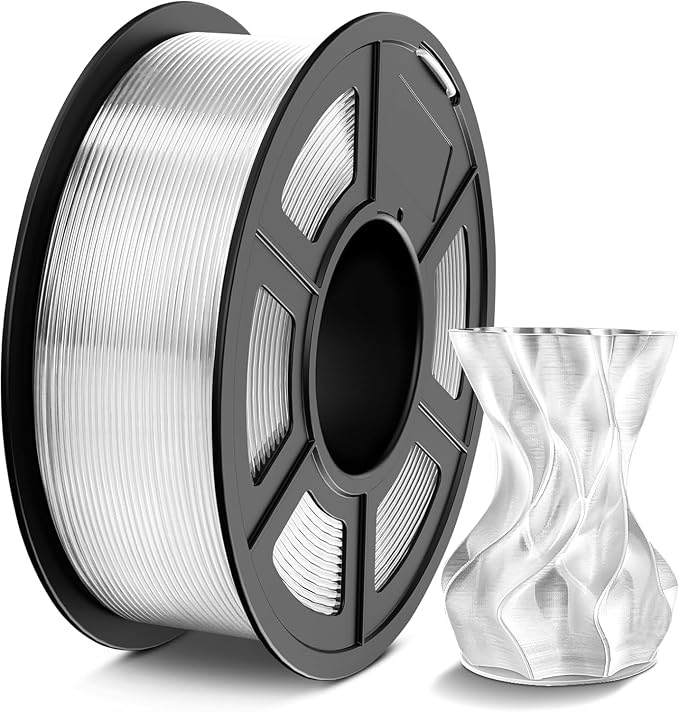 TECBEARS PETG Filament 1.75mm 1KG, 3D Printer Filament PETG Transparent, Strong Toughness, 1KG(330M) Filament High Precision, Dimensional Accuracy ±0.02mm, Transparent