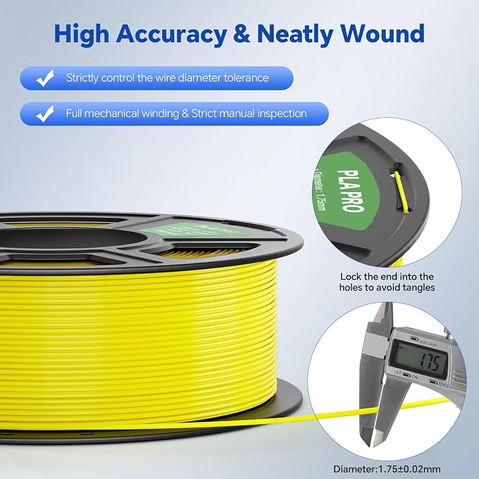 PLA PRO Filament 1.75mm, Stronger Toughness 3D Printer Filament, PLA Filament Dimensional Accuracy +/- 0.02 mm, Neatly Wound, Fits Most FDM 3D Printer, Purple & Sky Blue & Turquoise & Brown