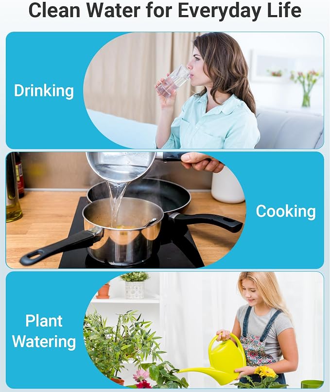 AQUA CREST Gravity Water Filter, Replacement for Berkey® BB9-2® Black Carbon Filter, Compatible with Purewell®, ProOne®, Waterdrop Gravity Water Filter System, NSF/ANSI 42&372 Certified, 2 Pack