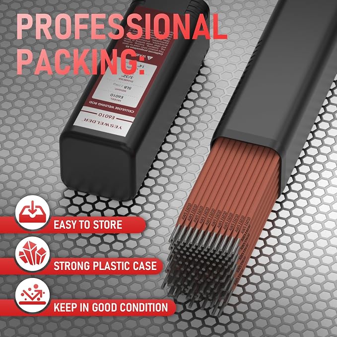 YESWELDER E6010 3/32" 5LB Welding Rod Carbon Steel Stick Welding for All Position