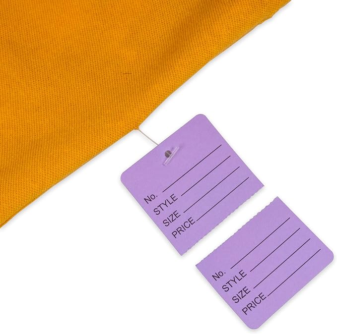 1000 Qty 1 1/4 x 1 7/8 (32x47mm) Assorted Unstrung Colored Price/Receipt Tags w/Easy-Tear Stub (Consignment/Merchandise/Clothing/Jewelry/Laundry Service/Sales) – Number/Style/Size/Price