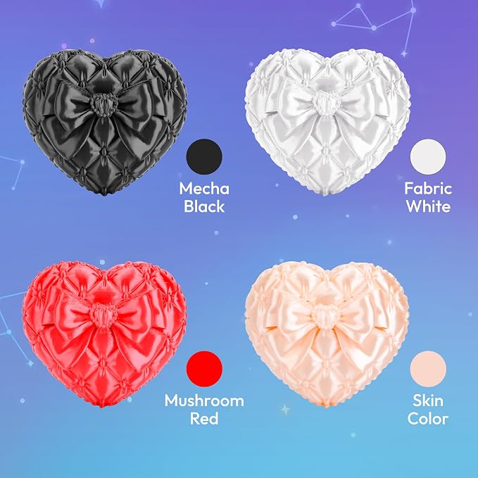 AMOLEN Silk PLA 3D Printer Filament 1.75mm 200g x 4 Spools Bundle, Exclusive Skin/Red/Black/White High Gloss Metallic PLA for Anime Classic Game Hero, Dimensional Accuracy +/- 0.02mm