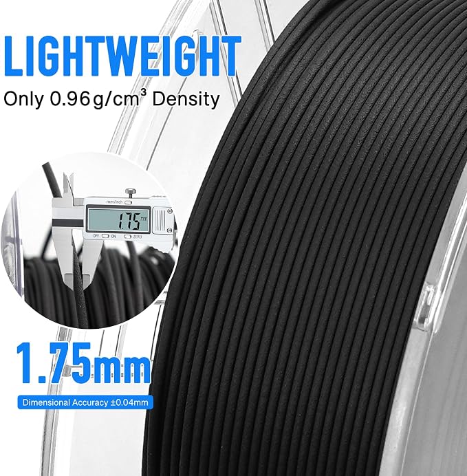 yxpolyer Nylon Carbon Fiber Filament PA12-CF 3D Printing Filament 500g with AMS-Compatible PC Heat-Resistant Spool