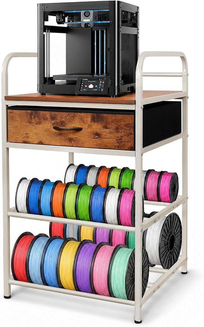 3D Printer Stand with Filaments Storage, Sturdy 23.6" 3D Printer Table Rack