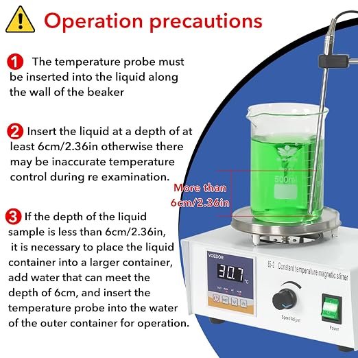 85-2 Digital Display Magnetic Stirrer with 4 Magnetic Stir Bars – Magnetic Stirrer Hot Plate, 0-2000 RPM Lab Stirring System with Temperature Probe, Stainless Steel Plate & Stand Support