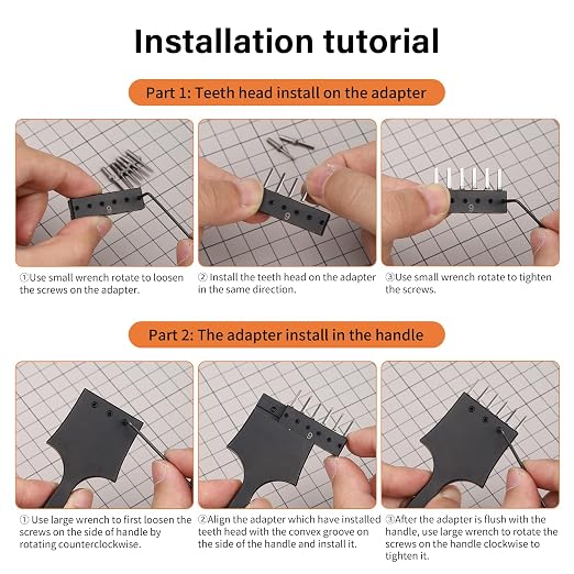 WUTA Removable Leather Hole Punch,Versatile Stitching Punch for Leather Stitching Craft DIY(Adapter-3.85mm 8hole)