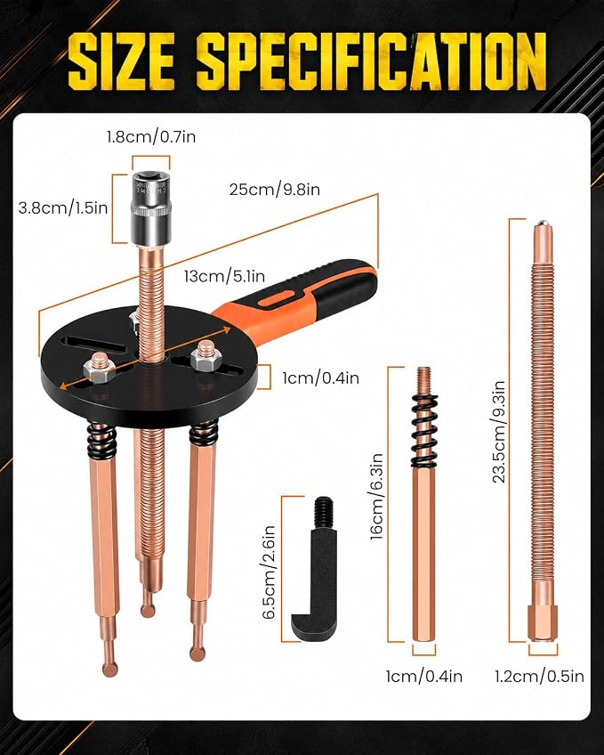 INCENDIOS 55-in-1 Bearing Puller Set, Blind Hole Bearing Removal Tool with Internal & External Bearing Puller Tools, Inner Outer Bearing Separator Kit for Automotive Motorcycle Industrial Repair