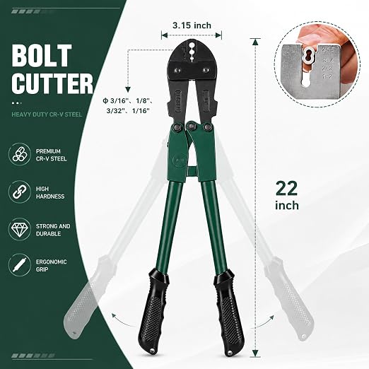 Heavy Duty 4 Slot Crimping Swaging Tool for 3/16" 1/8" 3/32" 1/16" Wire Rope, Hand Swager Crimper for Copper Aluminum Oval Sleeves and Stop Sleeves,Wire Rope, Splicing Wires, Crimp Wrench