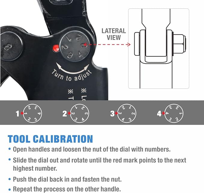 iCrimp PEX Crimping Tool Kit for 3/8 inch, 1/2 inch, 3/4 inch, 1 inch Pex Copper Crimp Rings, c/w PEX Cutter,Go-no-go Gauge, Meets ASTM F1807 Standard