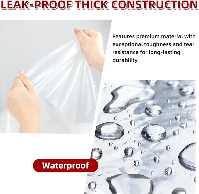 ATOLS 200ft x 22in Lay Flat Poly Tubing – Heavy-Duty Plastic Tubes for HVAC Ducting, Temporary Airflow, Dust & Fume Removal – Fits 8" and 12" Blowers
