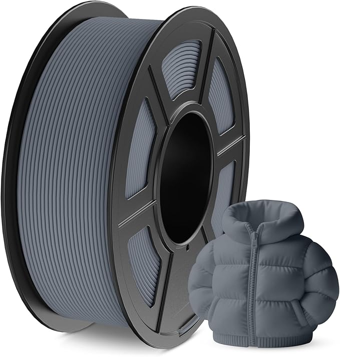 JAYO Matte PLA 3D Printer Filament 1.75mm Grey, Matte Surface Conceals Layer Lines Filament, 1.1kg (2.42 lbs) Spool, Accuracy +/- 0.02 mm, Fit Most FDM Printers