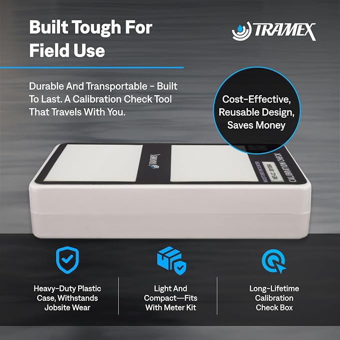 Tramex Calibration Check Box for Moisture Encounters MEX5 & ME5 | Perform Regular On-Site Calibration Checks of Your Meter When Measuring Wood, Drywall & Building Materials