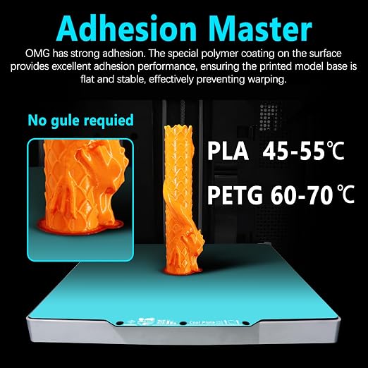 OMG Cool Plate 235x235mm Build Plate for AD5X/AD5M/AD5M pro/Ender 3/3 Pro/Ender 3 S1/Ender 3 V2 Neo/Ender 3 Neo 3D Printer,Spring Steel Sheet build Plate 3D Printer Platform Easily remove your prints.