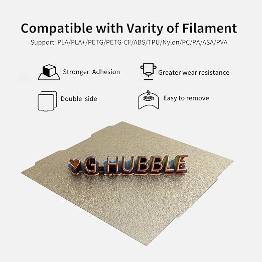 256x268mm Kobra 3 Combo Build Plate PEI Bed Double Sided Textured Flexible Spring Steel Magnetic Platform for Anycub Kobra 3/Combo/ACE Pro 3D Printer.