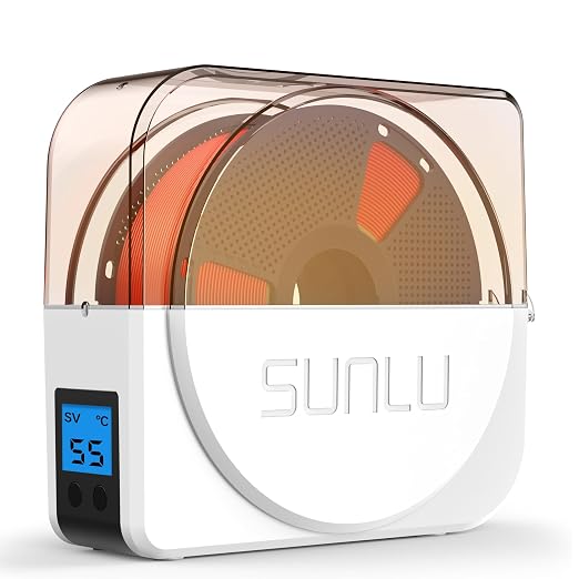 SUNLU Official Filament Dryer S1 Plus, Built-in Circulation Fan, Filament Dryer Box Storage Box for 3D Printer Filament 1.75 2.85 3.00, S1 Plus White | Humidity monitoring,Built-in Circulation Fan,Filament Dryer Box,FilamentStorage,For 3D Printer Filament