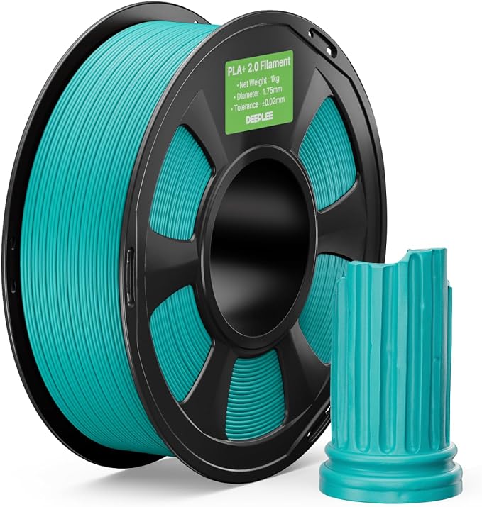 PLA+ 2.0 Filament 1.75mm, Stronger Toughness 3D Printer Filament, Turquoise 1KG, Upgrade PLA Plus 3D Printer Filament, High Speed PLA+ Filament for Most FDM 3D Drucker