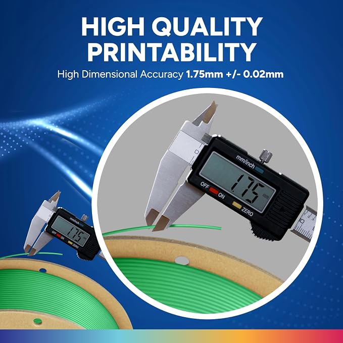 OVERTURE PLA Plus (PLA+) Filament 1.75mm PLA Professional Toughness Enhanced PLA Roll, 1kg Spool (2.2lbs), Dimensional Accuracy +/- 0.05mm (Green)
