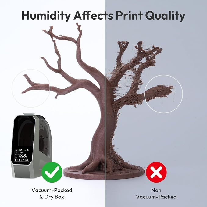 AMOLEN Wood PLA Filament Bundle 3D Printer Filament Wood Sets,Dark Walnut/White Oak/Cherrywood/Green Sandalwood Natural Color 3D Printing Filament PLA Filament 1.75mm, 200g*4 Spools